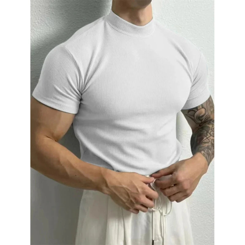 Mock Neck Slim Fit Shirt