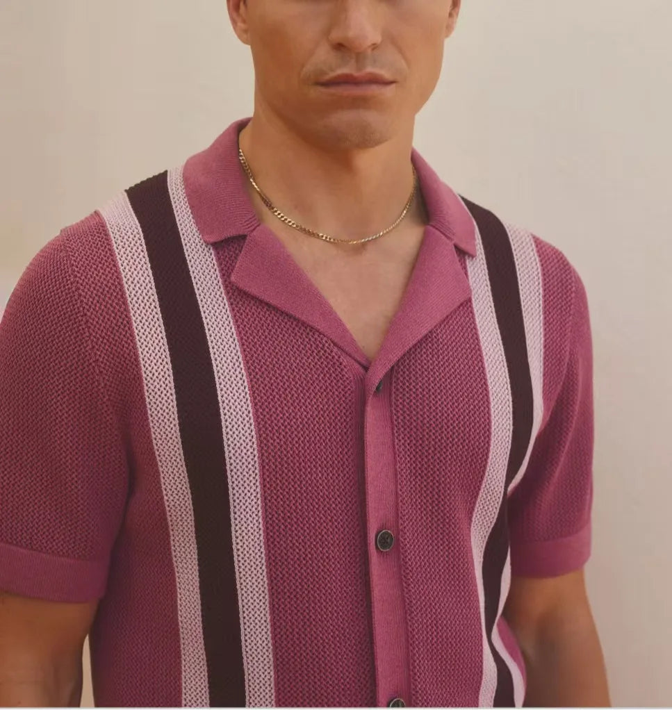 Mochano Striped Knitted Shirt
