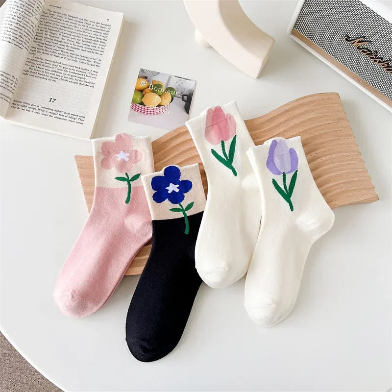Kawaii Spring Mid Tube Socks