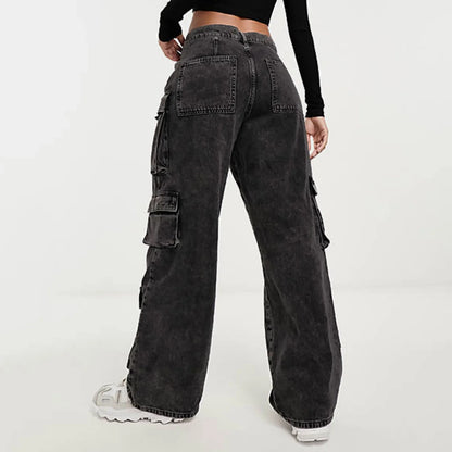 Acid Wash Cargo Denim