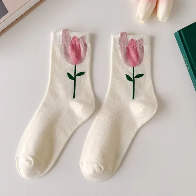 Kawaii Spring Mid Tube Socks