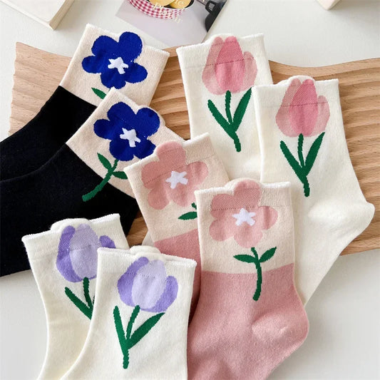 Kawaii Spring Mid Tube Socks