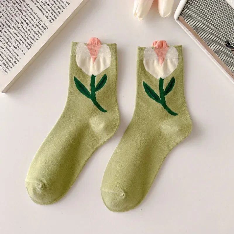 Kawaii Spring Mid Tube Socks